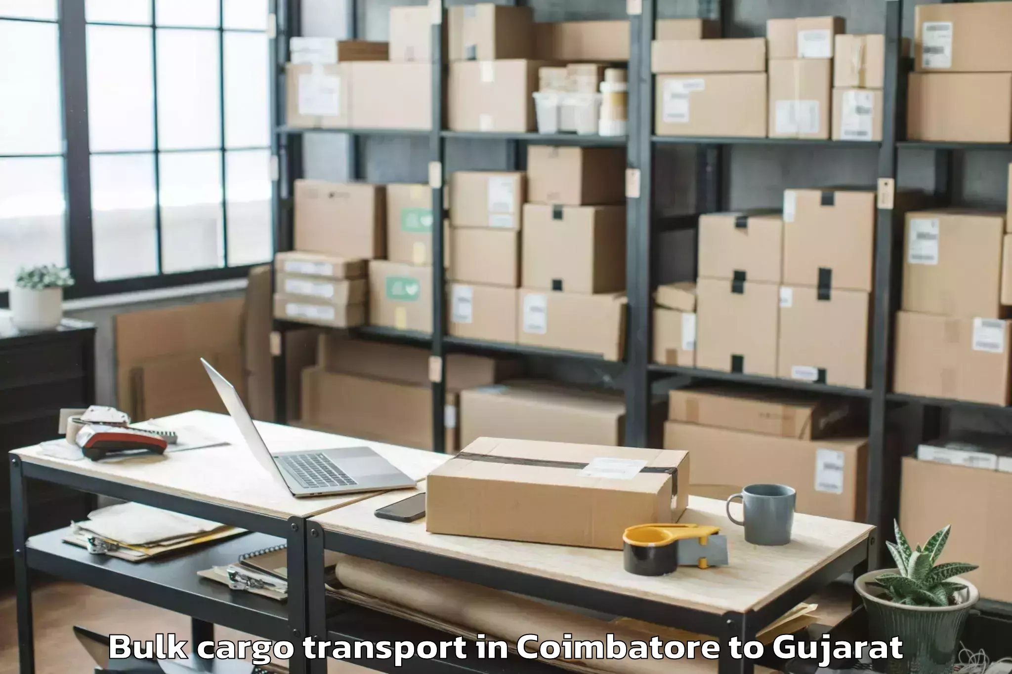 Top Coimbatore to Khambha Bulk Cargo Transport Available